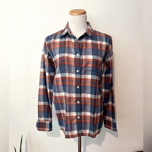 Roots plaid button down, size XS